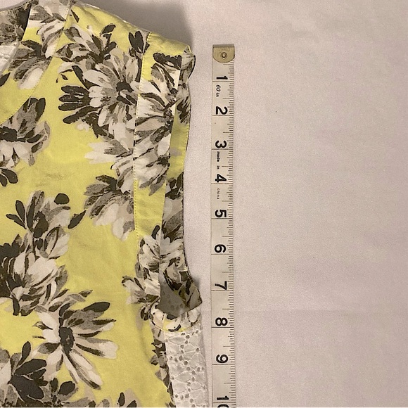 ⭐️ J Crew Silk And Cotton Floral Tank Top Size 6 - Picture 9 of 9